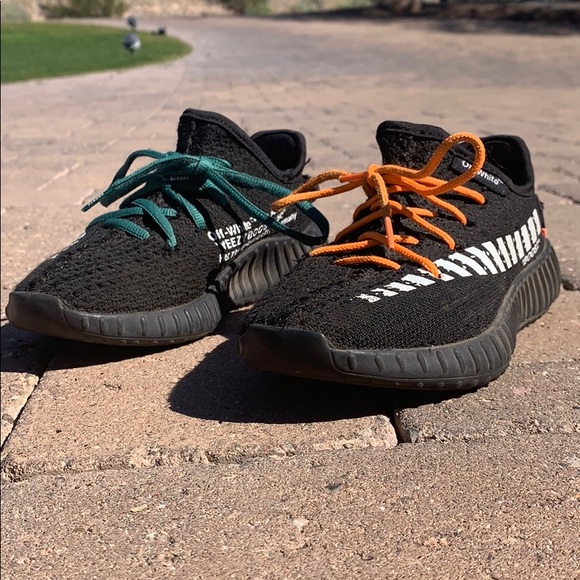 Yeezy Shoes | Offwhite Boost Black Yeezys Boys Size 3 | Poshmark